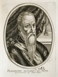 Porträtt av hertigen av ALba (1507-1582) (gravyr)