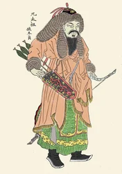 Porträtt av Djingis khan