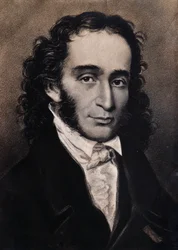 Porträtt av Niccolo Paganini (gravyr)