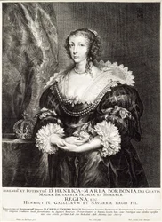 Porträtt av drottning Henrietta Maria de Bourbon