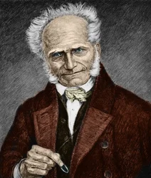 Porträtt av den tyske filosofen Arthur Schopenhauer (1788-1860). 1800-talet (gravyr).