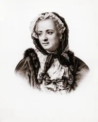 Porträtt av drottningen av Frankrike Marie Lescszinska, drottning av Frankrike (Leczinska, Lescszinka eller Leszinka