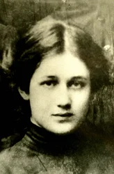 Porträtt av den ryska poeten Ana Akhmatova (1889-1966).