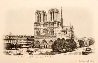 Vykort / Notre Dame / Paris / Seine / Ile de France / Frankrike