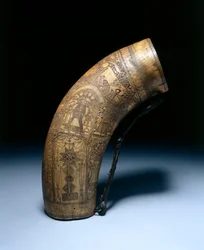 Pulverflaska, sent 1700-tal-tidigt 1800-tal