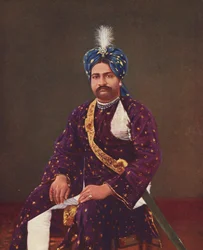 Prins Sher Zaman Född 1881 ; Prins och första son till Rasul Khan ; Foto taget i början av 1900-talet ; Junagadh ; Gujarat ; Indien
