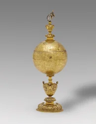 Sällsynt kontinental klotkopp, nordtysk eller flamländsk, ca 1600