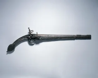 Miqueletlåspistol med ”råttsvans”, Balkan, sent 1700-tal-tidigt 1800-tal