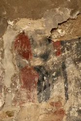 Ribelles. Kyrkan. Interiör. Apsiden. Väggmålningarna. Detalj. romansk.