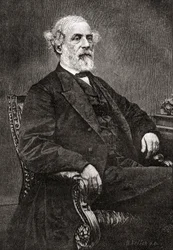 Robert Edward Lee, från The Century Magazine, publicerad 1887 (gravyr)
