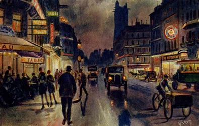 Rue de Rivoli, Paris, ca 1933 (vykort)