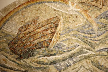 Saint-Maurice Abbey Basilica, Mosaik av Madeleine DienerNoas ark, Saint-Maurice, Suisse