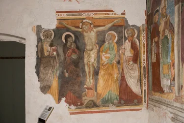 Saint Pietro och Paolo kyrka, Valvasone, Friuli, Italien (fresk)