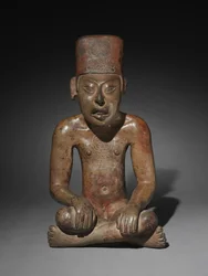 Sittande figur, Oaxaca, 300 BC-700 AD