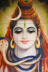Shree hinduiska tempel, Leicester. Shiva mosaik. Storbritannien