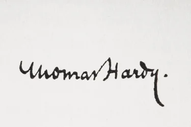 Signatur av författaren Thomas Hardy, från King Albert