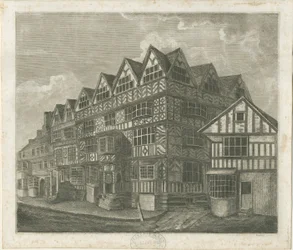 Stafford - Ancient "High House": gravyr och [sent 1700-tal]