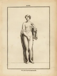 Staty av Venus Victrix, romersk gudinna av kärlek, skönhet, sex och fertilitet
