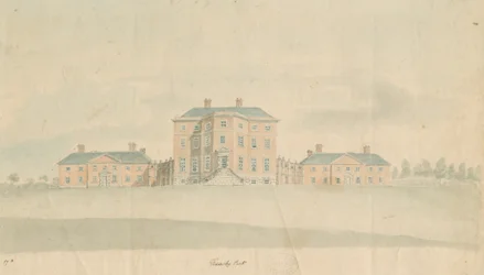Teddesley Hall: akvarellmålning och [slutet av 1700-talet]