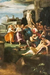 Den helige Hieronymus frestelse, detalj av 2384633, av okänd emiliansk författare (olja på duk)