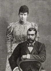 Hertigen och hertiginnan av Cornwall, George V och hans fru Mary av Teck.