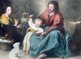 Den heliga familjen med den lilla fågeln