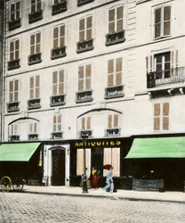 Byggnaden i Paris (Frankrike) där John Paul Jones (1749-1792), skotsk sjöofficer och hjälte i det amerikanska frihetskriget (1775-1783) dog 1792 - Colorisation d