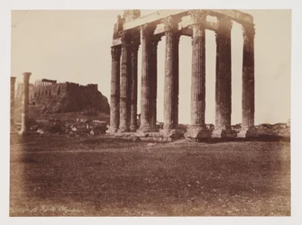 Jupiter Olympius tempel, ca 1849
