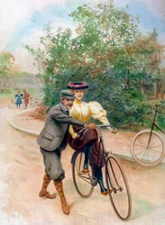 Cykellektionen, början av 1900-talet (tryck)