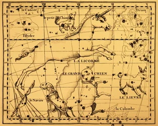 Konstellationerna Monoceros och Canis Major.