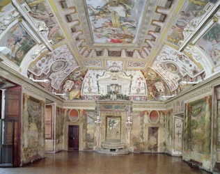 Huvudsalongen, designad av Pirro Ligorio (ca 1500-83) för kardinal Ippolito II d