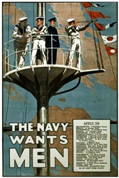 Flottan vill ha män, ca 1915 (litografi)