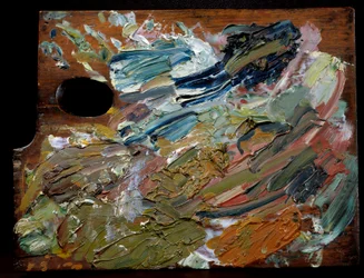Den holländske målaren Vincent Van Goghs (1853-1890) palett, 35 cm