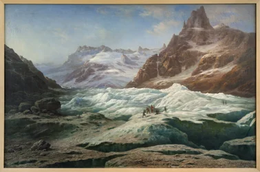 Ishavet, Oljemålning på duk av Claude Hugard de la Tour (1818-1886), föreställande en vy över Alperna. Fotografi, KIM Youngtae, Musee des Beaux Arts de Chambery, Chambery, Frankrike.