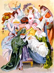 Den sovande skönheten, ca 1910-1920 (illustration)