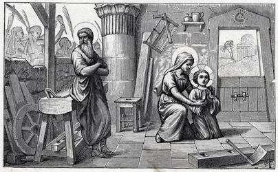 Vistelsen i Egypten. Jesusbarnets alfabet. Upplaga 1932. Träsniderier signerade H G. Privat samling