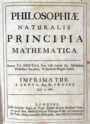 Titelsida till Newtons "Principia Mathematica"