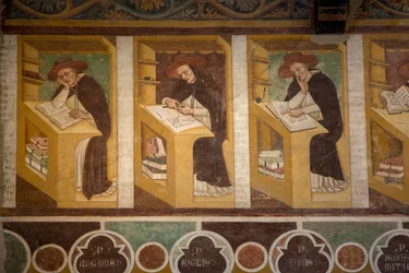 Tommaso Barisini, även kallad Tommaso da Modena, sec. XIII, fresk, St. Nicolò kyrka, långhus, Treviso, Italien (foto)
