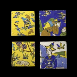 Överst till vänster: Bird Tile. Iran, Esfahan (?)
