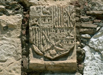 Tower of Homage, Alcazaba i Almeria, Andalusien. Detalj.