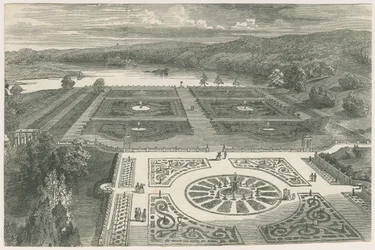 Trentham Gardens: träsnittsgravyr och [?1800-talet]
