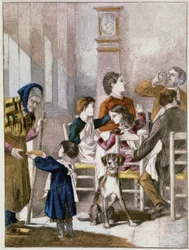 Tårta från Trettondagsafton, ca 1890 (gravyr)