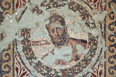 Two Athletes Mosaic, från Samandagi, Turkiet