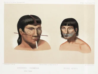Två sydamerikanska indianer, ca 1843-1847