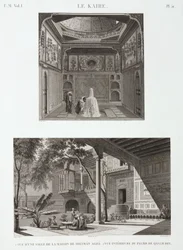 Två exempel på islamisk arkitektur, Kairo, Egypten, ca 1798