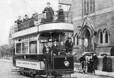 Storbritannien: Keighleys första elektriska spårvagn