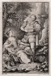 Untitled Genre Scene, Paris 1766 (gravering)