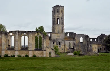 Vy över La Sauve Maggiore, klostret La Sauve-Maggiore i Gironde. 11:e århundradet.