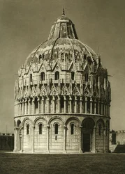 Utsikt över Baptistere i Pisa