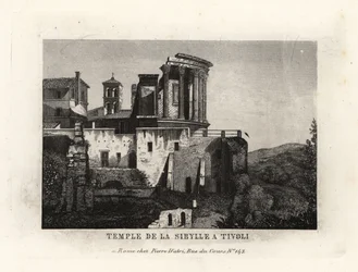 Utsikt över Sybiltemplet eller Vestatemplet i Tivoli